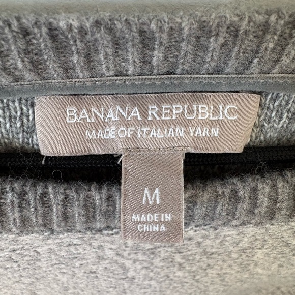 Banana Republic Cashmere Blend Wool Sweater Gray M - Picture 5 of 6